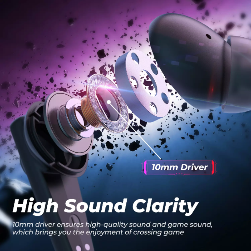 SOUNDPEATS CYBER GEAR - DYNAMIC RGB LIGHTNING GAMING EARBUDS