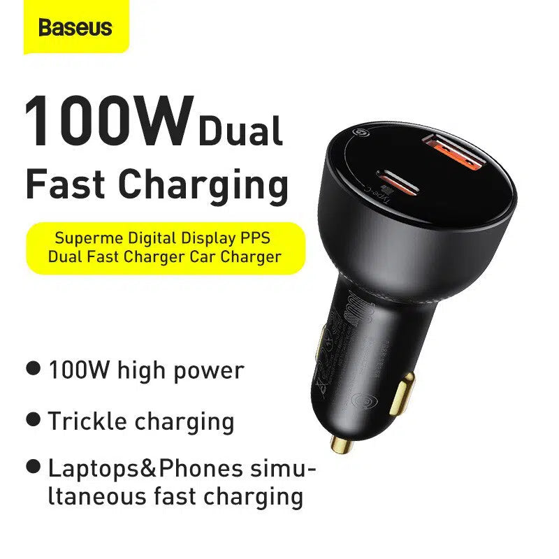 Baseus Dual Quick Car Charger 100W