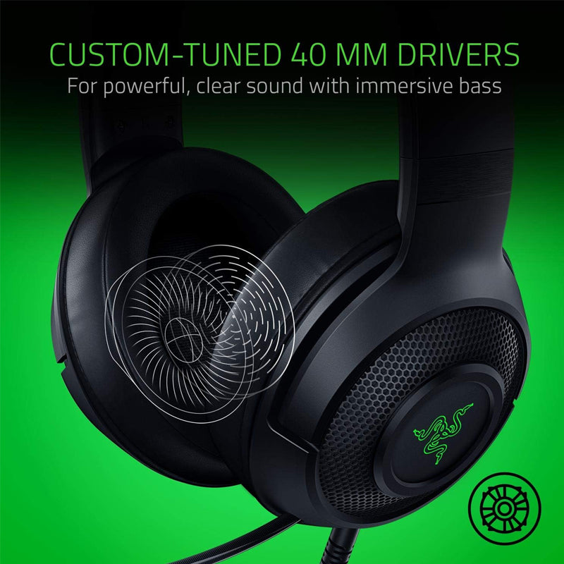 Razer Kraken X USB Ultralight Gaming Headset: 7.1 Surround Sound