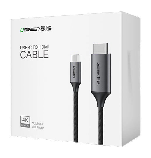 Ugreen cable HDMI cable - USB Type C 4K 60 Hz 1.5 m black-gray