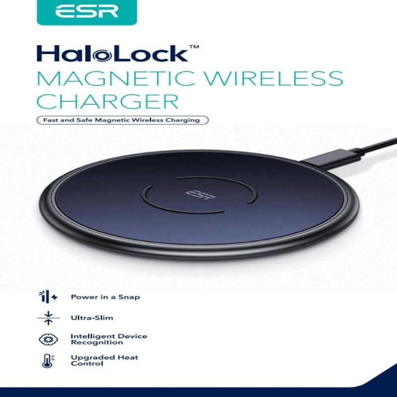 ESR HALOLOCK MAGNETIC WIRELESS CHARGER FAST & SAFE