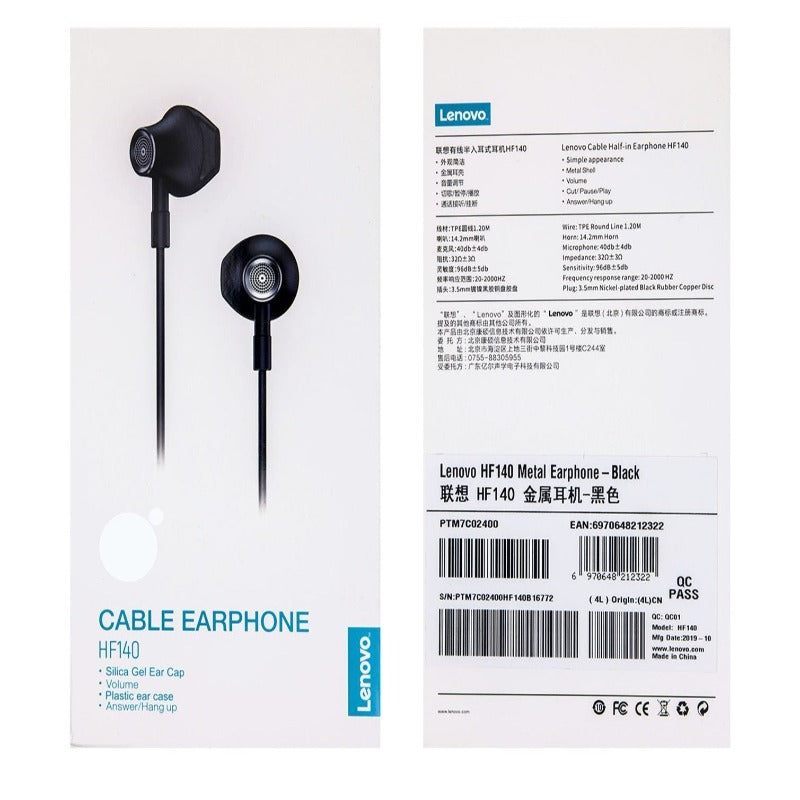 LENOVO	HALF IN EARPHONE HF140