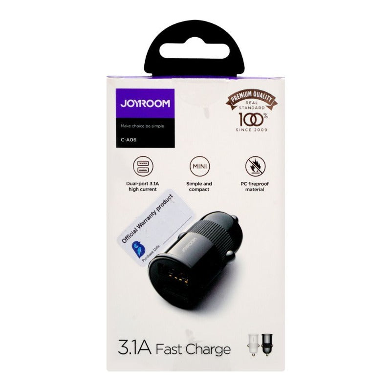 JOYROOM 3.1A MINI DUAL PORT FAST CHARGE C-A06