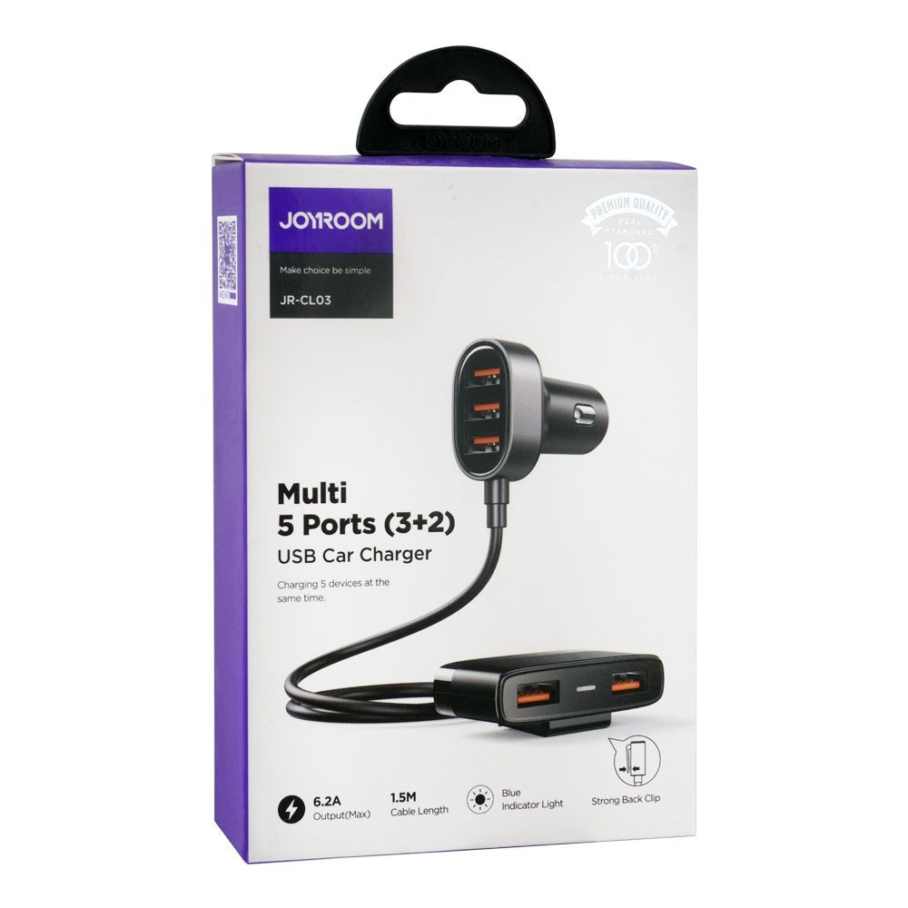 JOYROOM MULTI 5 PORTS USB CAR CHARGER JR-CL03