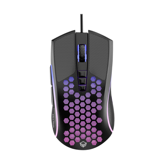 MEETION GM015 LIGHTWEIGHT RGB BACKLIGHT HONEYCOMB STYLED GAMING MOUSE