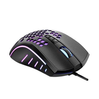 MEETION GM015 LIGHTWEIGHT RGB BACKLIGHT HONEYCOMB STYLED GAMING MOUSE