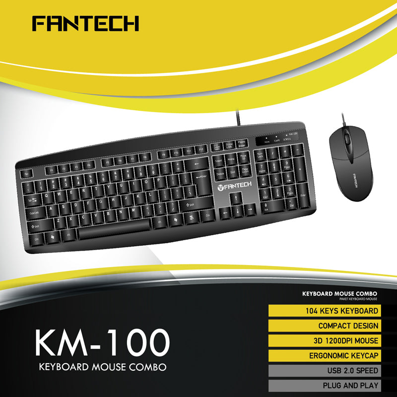 FANTECH KM100 KEYBOARD MOUSE COMBO