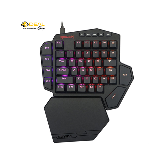 Redragon K585 DITI One-Handed RGB Mechanical Wired Gaming Keyboard with Blue Switches