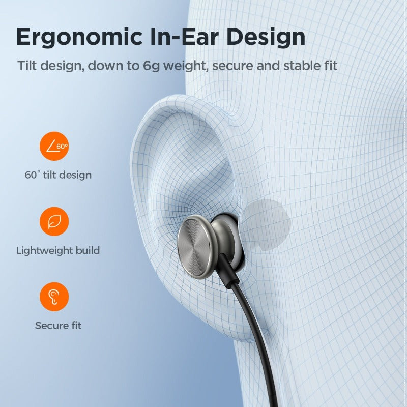 JOYROOM JR-EW03 WIRED SERIES IN-EAR METAL WIRED EARBUDS