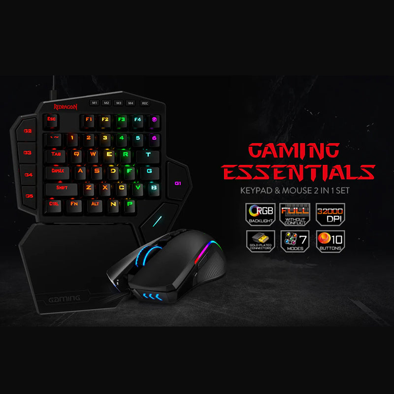 K585 Redragon RGB Gaming Keyboard and mouse