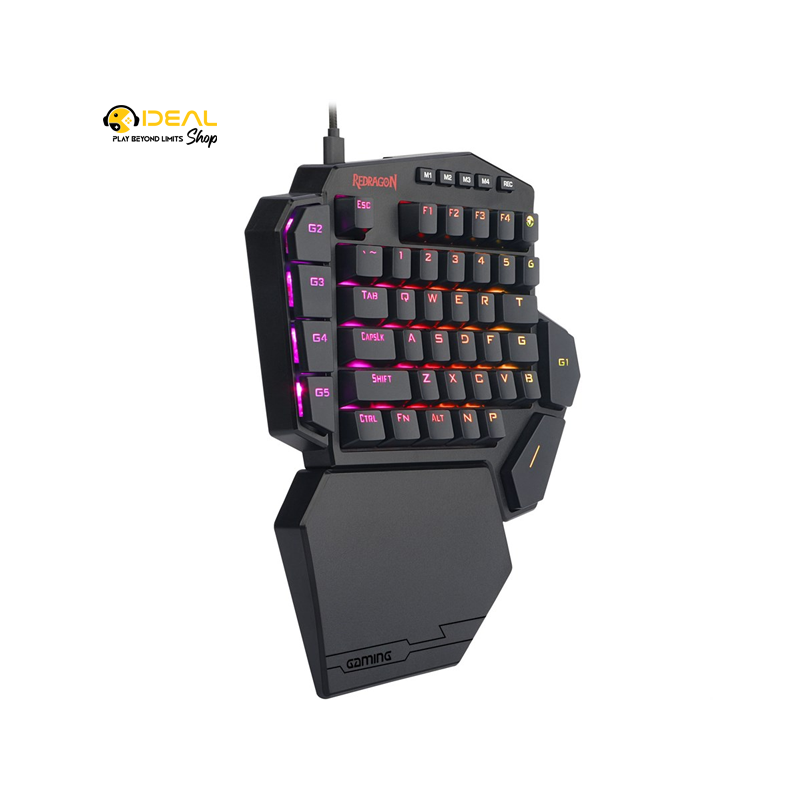 Redragon K585 DITI One-Handed RGB Mechanical Wired Gaming Keyboard with Blue Switches