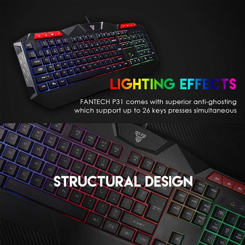 Fantech P31 Keyboard, Mouse & Mousepad 3 in 1 Gaming Combo