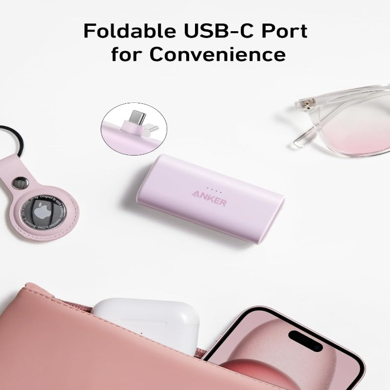 Anker Compact with Foldable USB-C Connector Nano Power Bank 22.5w