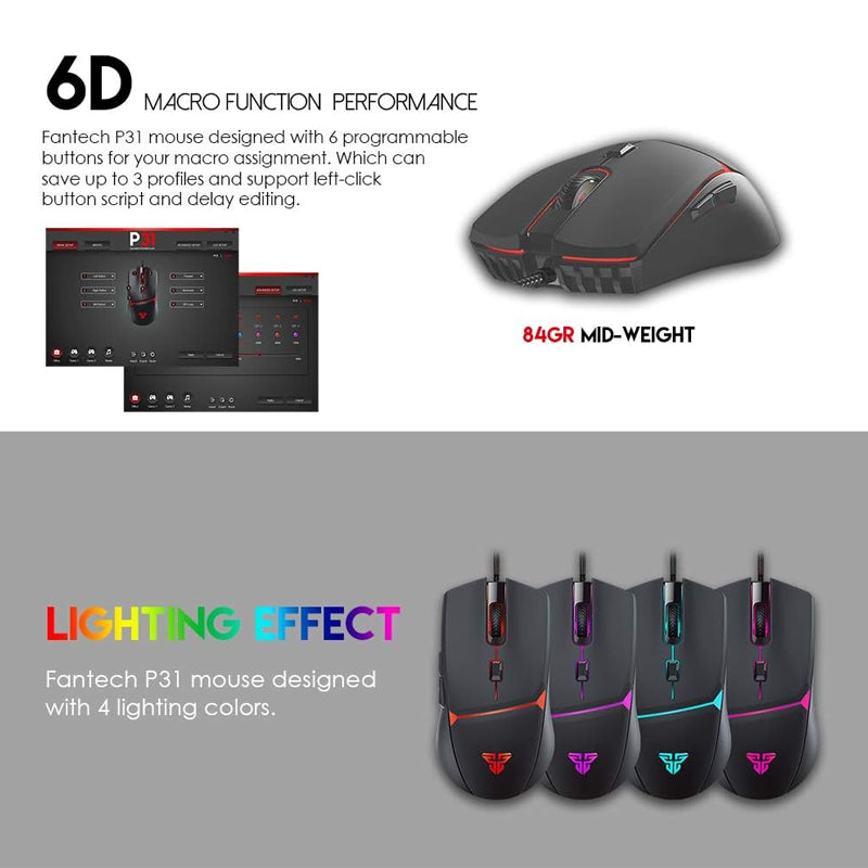 Fantech P31 Keyboard, Mouse & Mousepad 3 in 1 Gaming Combo