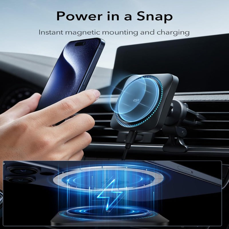 ESR HALOLOCK WIRELESS CAR CHARGER CRYOBOOST COOLING FAN