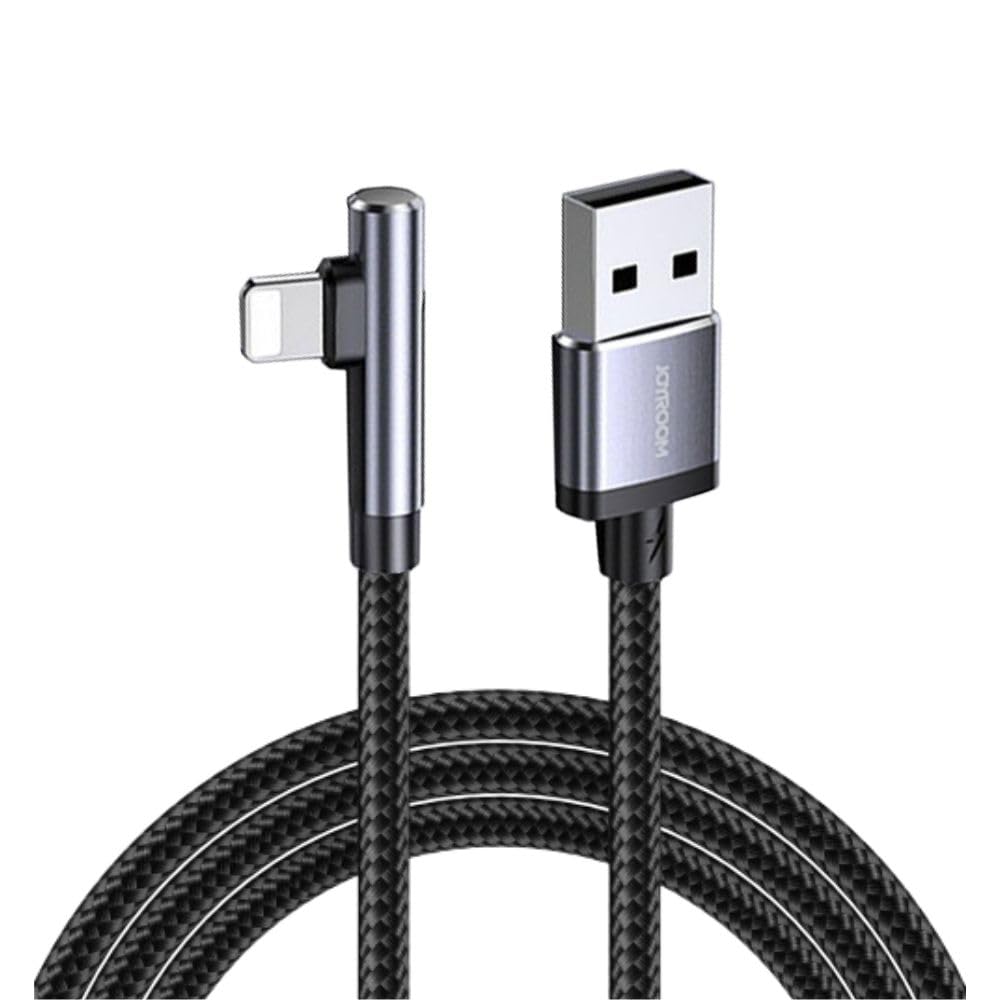 JOYROOM S-1230N4 3A 8 Pin Lightning Gaming Angle Head Fast Charging Data Cable, Length: 1.2m