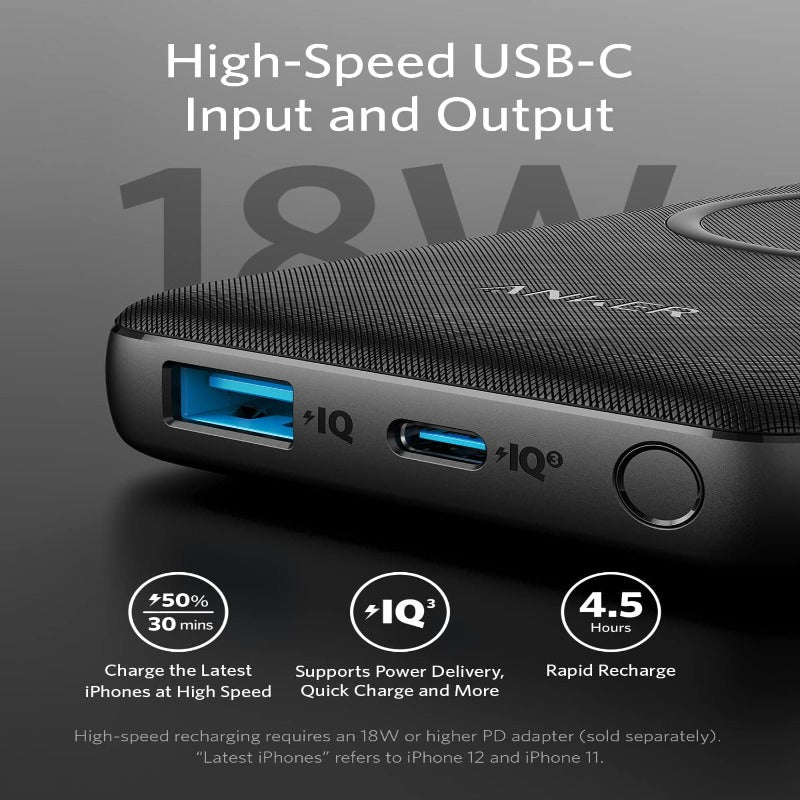 Anker Power Core lll Sense 10w Max Wireless Power Cable 18w PD