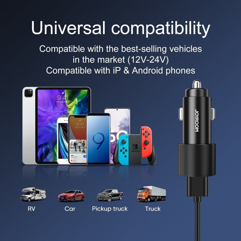 JOYROOM 4.8A DUAL PORT CAR CHARGER JR-CL10