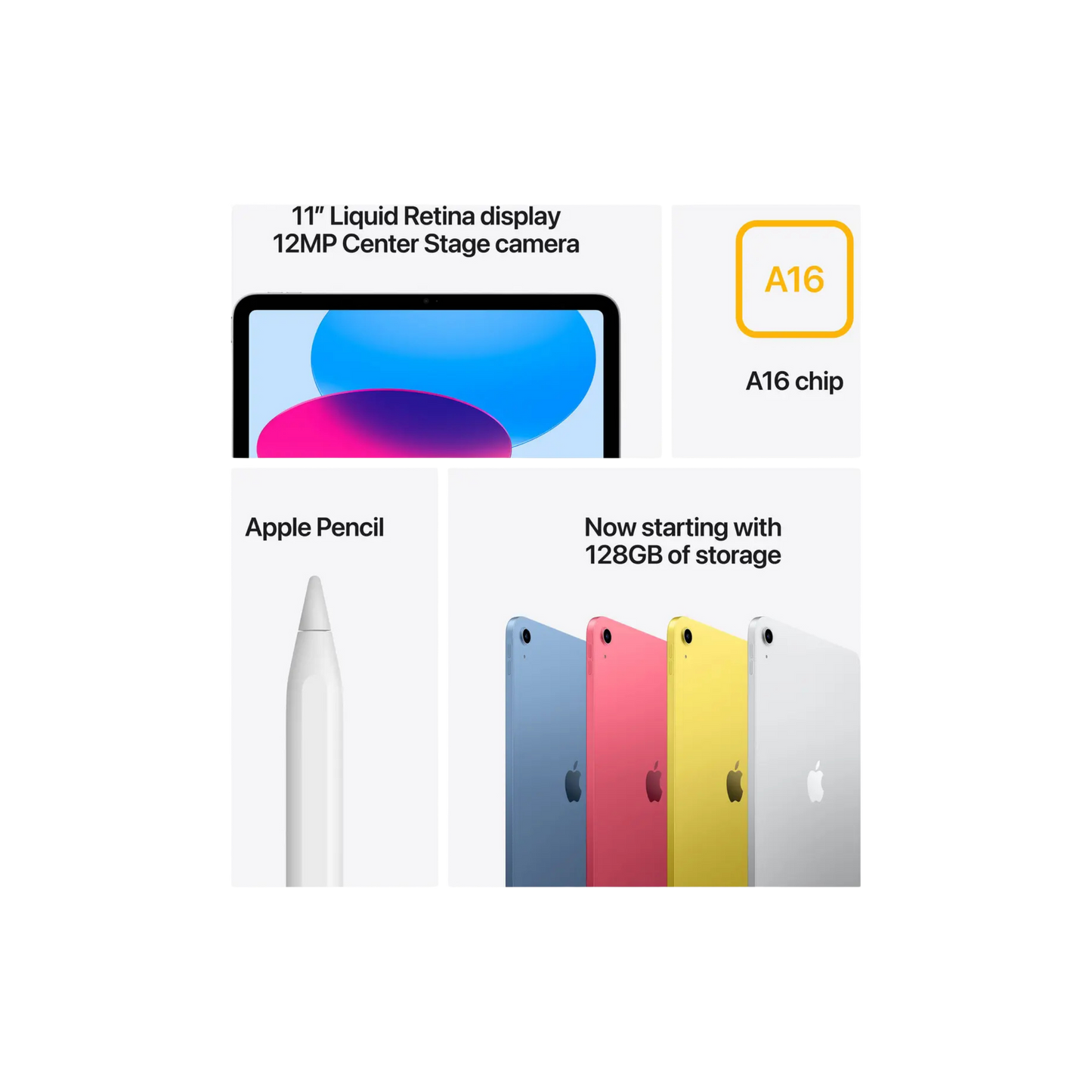 Apple 11" iPad A16 Chip, 256GB