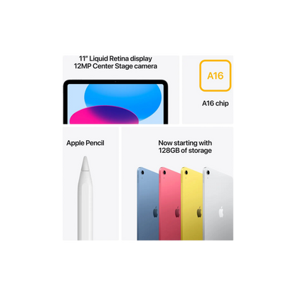 Apple 11" iPad A16 Chip, 256GB