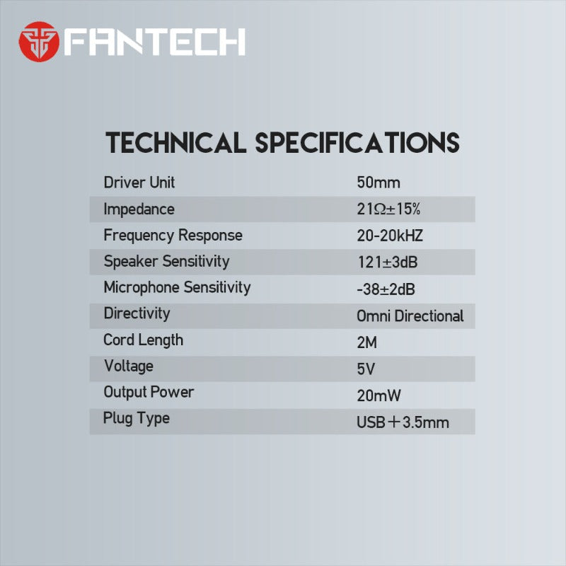 FANTECH HG20 CHIEF-II RGB 7.1 GAMING HEADPHONES