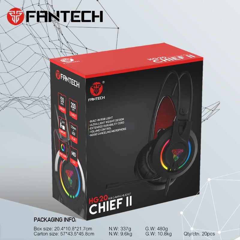 FANTECH HG20 CHIEF-II RGB 7.1 GAMING HEADPHONES