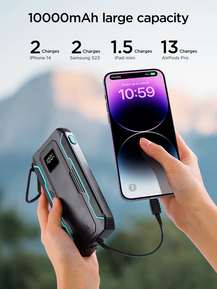 JOYROOM JR-L017 22.5W Power Bank 1000mAh with Dual Cables