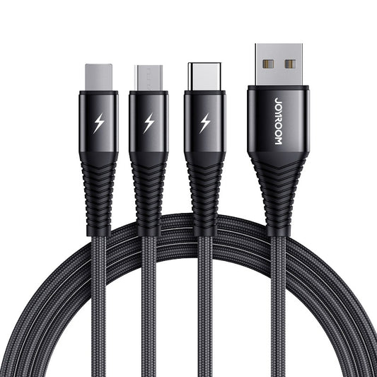 JOYROOM S-1230G4 3 IN 1 CHARGING CABLE (IPHONE + TYPE C + MICRO) 1.2M