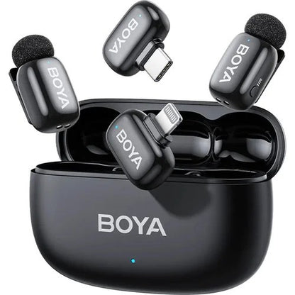 BOYA mini-2-02-Upgraded Super Mini Wireless Microphone with AI Noise Cancellation