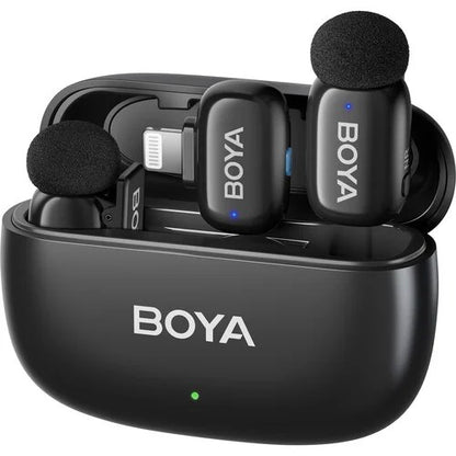 BOYA mini-2-02-Upgraded Super Mini Wireless Microphone with AI Noise Cancellation