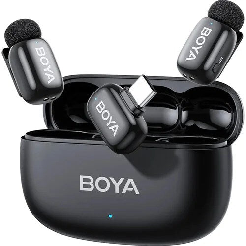 BOYA mini-2-02-Upgraded Super Mini Wireless Microphone with AI Noise Cancellation