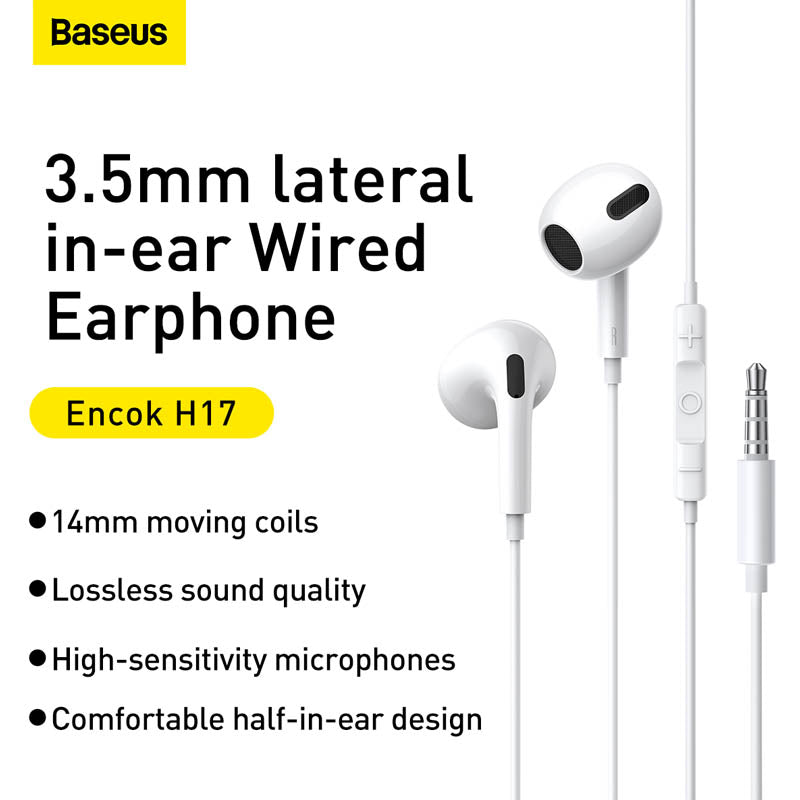 H17 Baseus Encok 3.5mm Wired Earphone