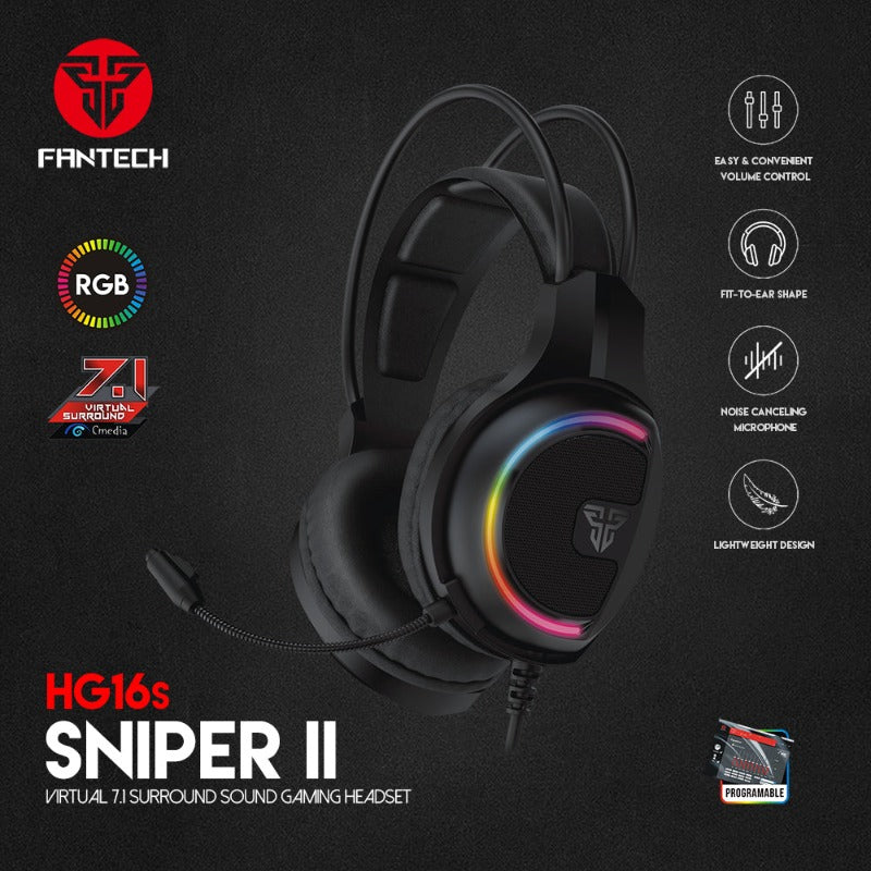 FANTECH SNIPER II HG16S VIRTUAL 7.1 GAMING HEADPHONES