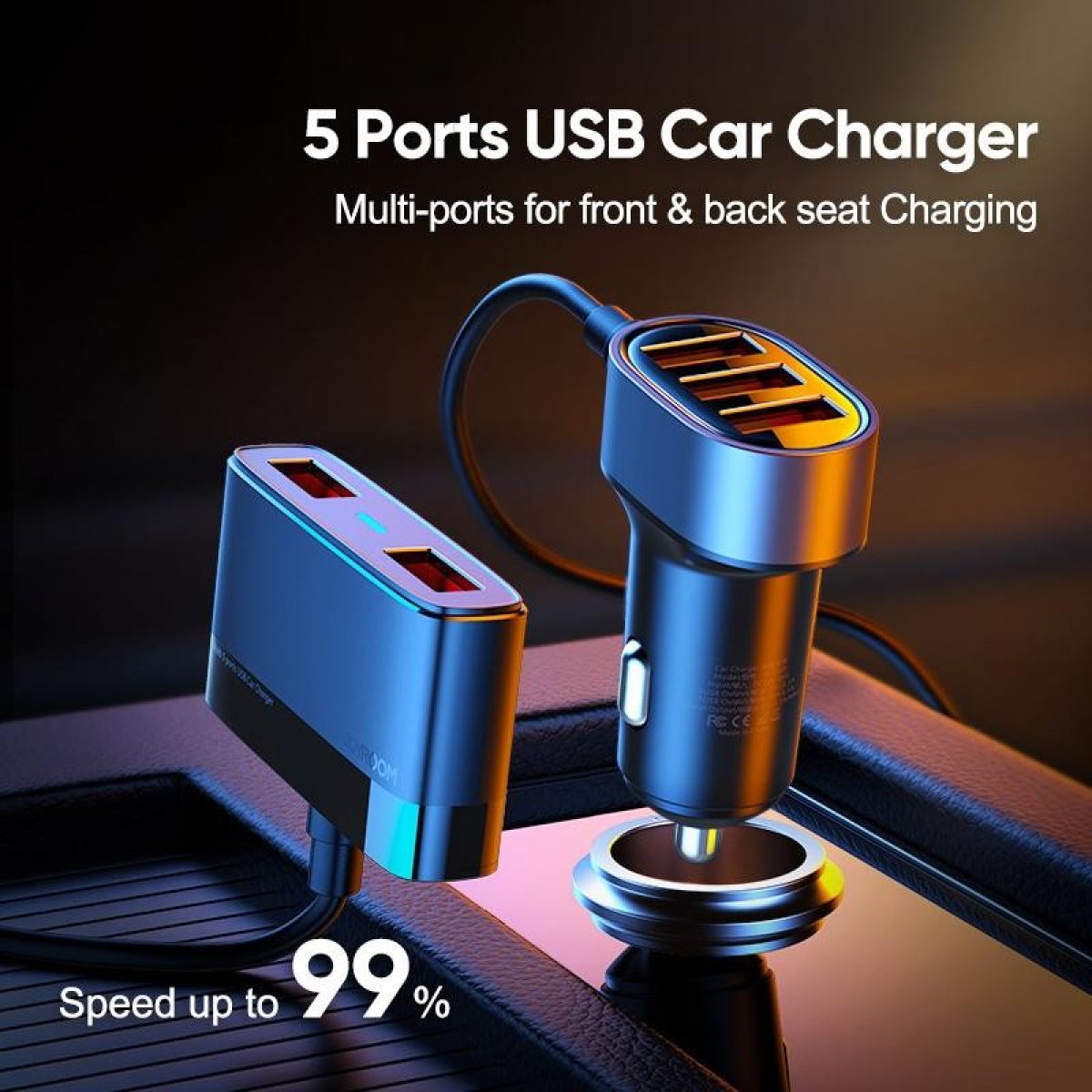 JOYROOM MULTI 5 PORTS USB CAR CHARGER JR-CL03