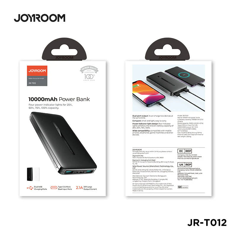 JOYROOM JR-T012 10000MAH POWER BANK