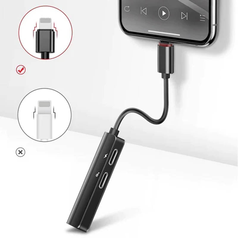 Baseus L52 iPhone To Dual iPhone + 3.5mm Jack Converter