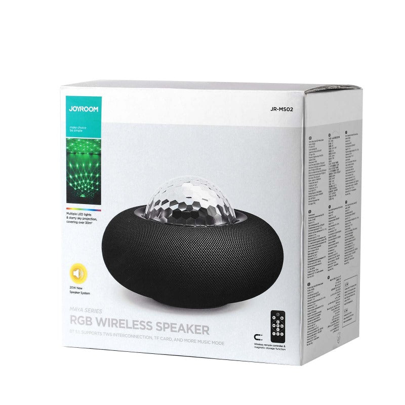 JOYROOM JR-MS02 MAYA SERIES RGB WIRELESS SPEAKER - BLACK