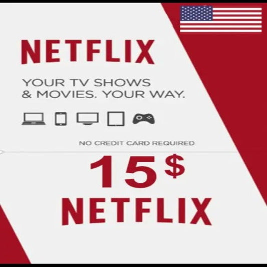 Netflix Gift Cards US $15