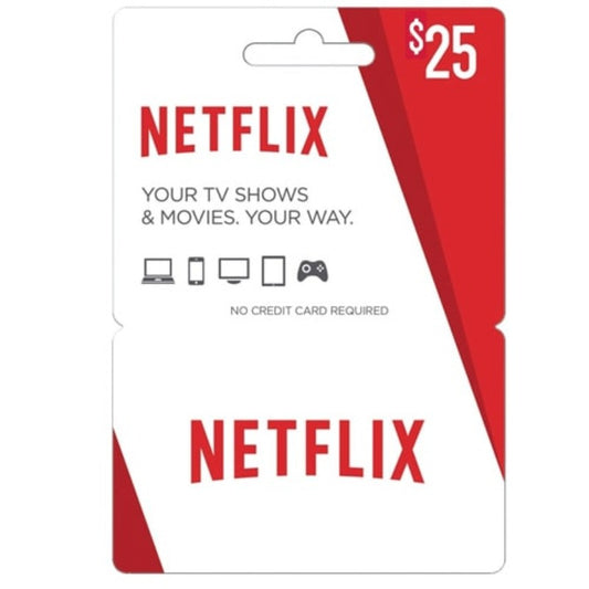 Netflix Gift Cards US $25