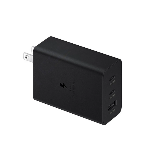 SAMSUNG 65W PD POWER ADAPTER TRIO 2 TYPE C PORT + 1 USB A PORT