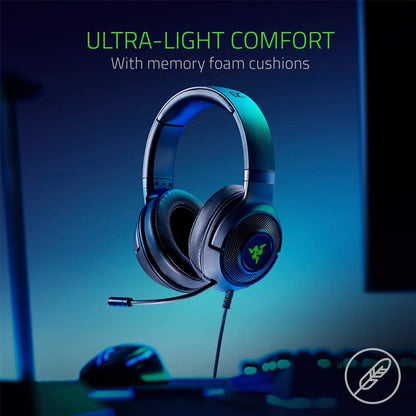 Razer Kraken X USB Ultralight Gaming Headset: 7.1 Surround Sound
