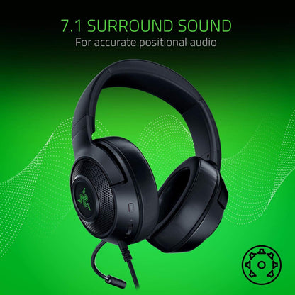 Razer Kraken X USB Ultralight Gaming Headset: 7.1 Surround Sound