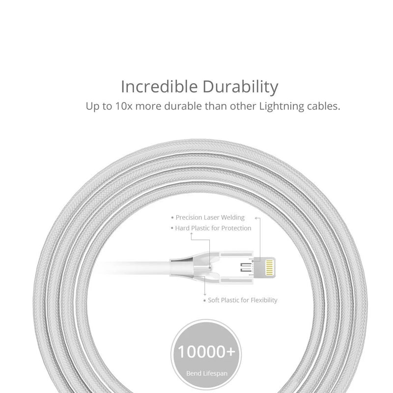 Tronsmart LTA13 Double Braided Lightning Cable MFi Certified 1.2M