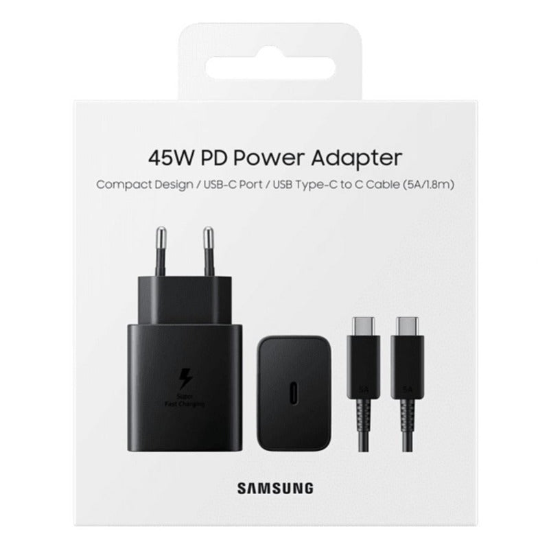 SAMSUNG 45W PD POWER ADAPTER TYPE C PORT TYPE C TO TYPE C