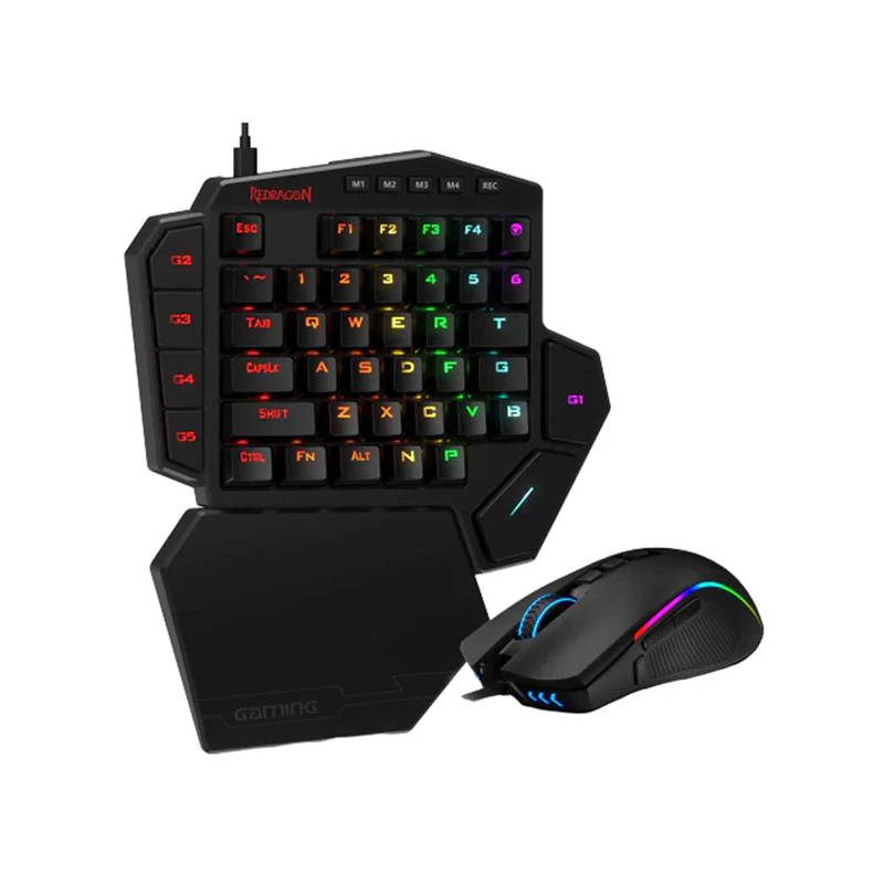 Redragon K585 BA RGB One-Handed Gaming Keyboard & M721 Pro RGB Gaming Mouse Combo Set (2 in 1)