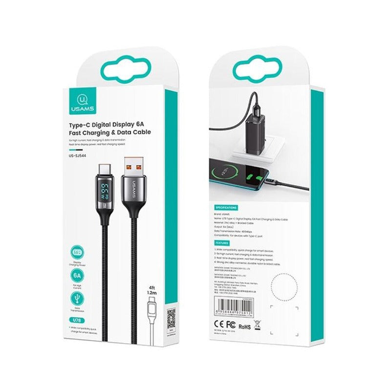 USAMS USB C TO DIGITAL DISPLAY 6A FAST CHARGING & DATA CABLE US-SJ544