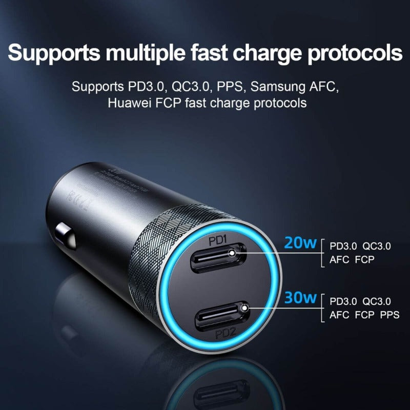 JOYROOM 50W DUAL PORT (PD) CAR CHARGER JR-CL13