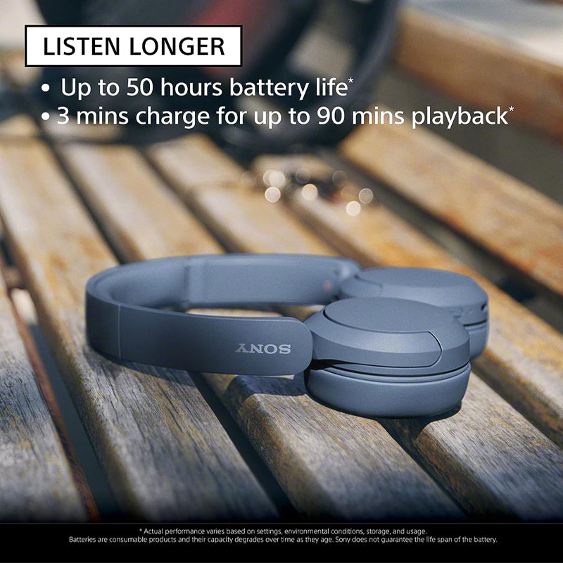 Sony WH-CH520 Wireless Headphones Bluetooth On-Ear Headset with Microphone